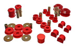 Mitsubishi Lancer Suspension Bushing Kit - Front + Rear - Energy Suspension - Hyper-Flex System - Red - `03-`05